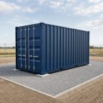 Pregatirea terenului pentru amplasarea unui container maritim